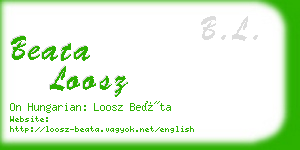 beata loosz business card